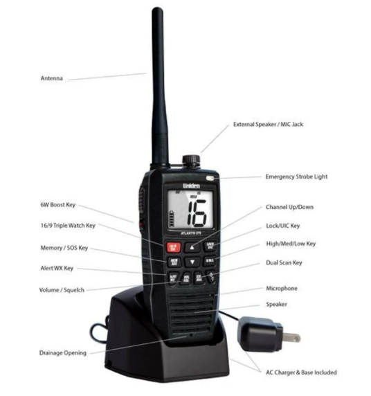 Atlantis 275 Floating Handheld VHF Marine Radio